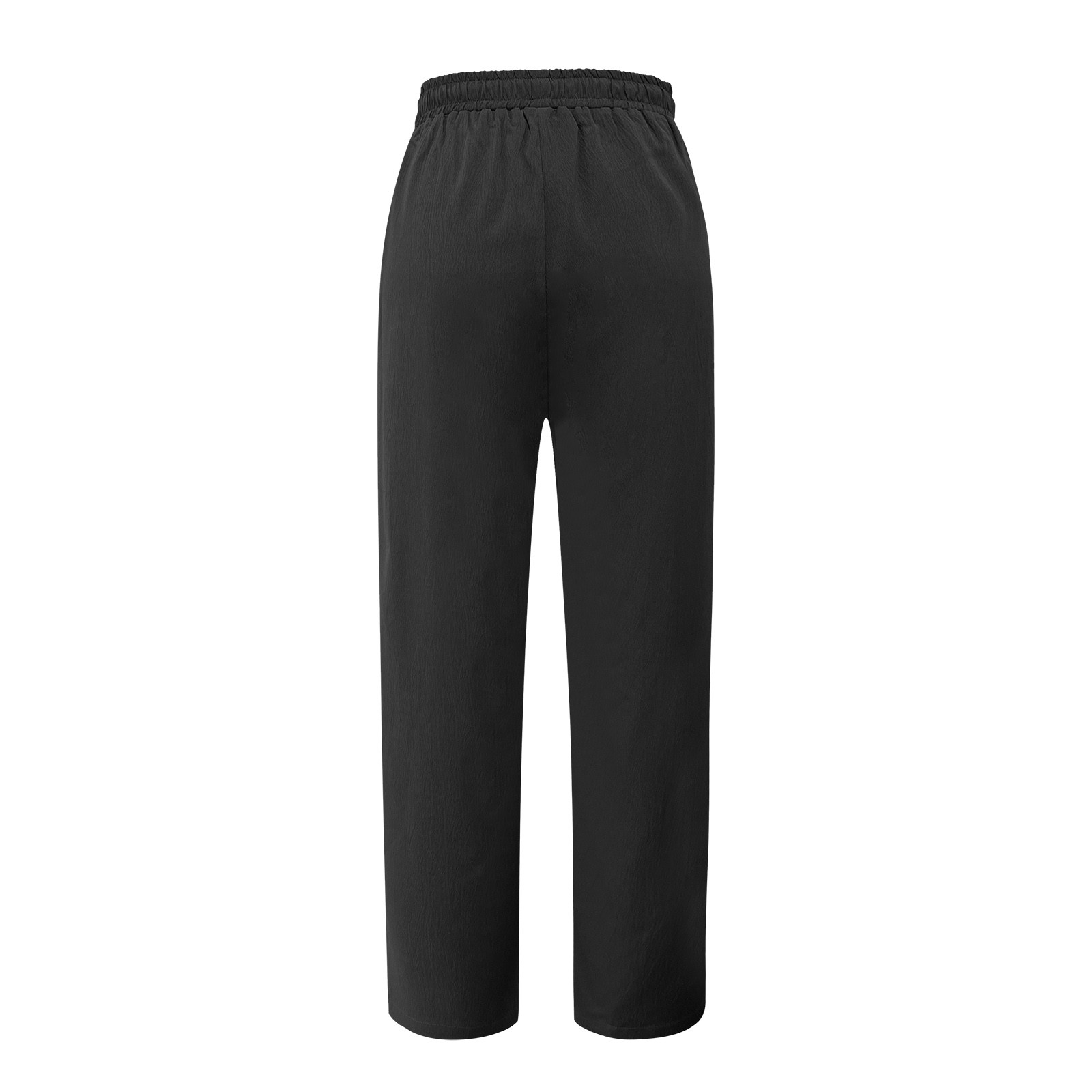 thumbnail image 5 of Pantalones cortos de lino de cintura alta y pierna ancha para mujer: pantalones boho palazzo informales para la playa, poliéster, cintura elástica, tallas S-XXXXXL., 5 of 5